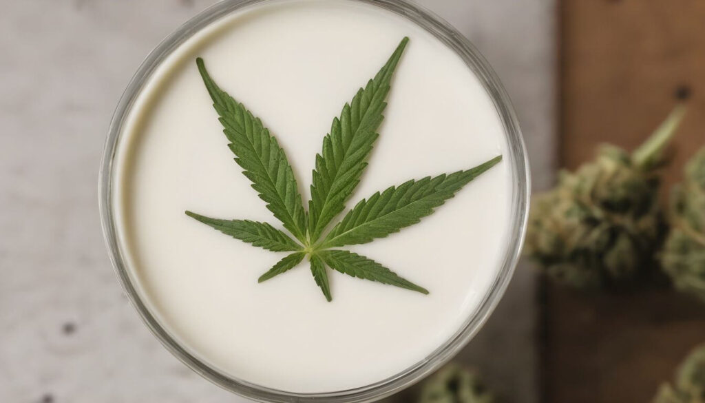 boire du lait au cannabis thc